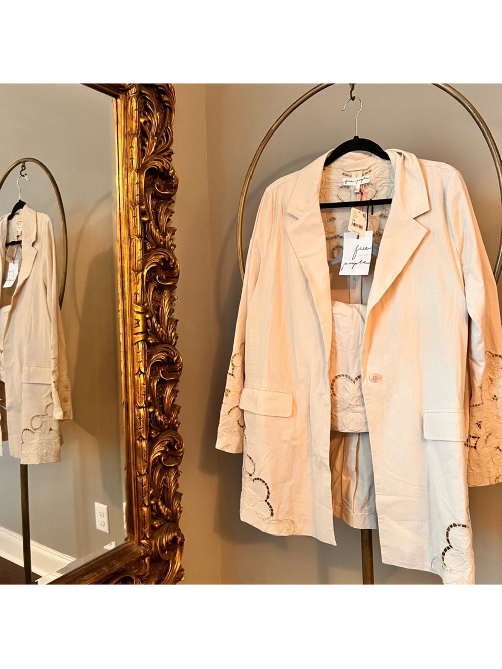 NWT Free People Sweet Illusions Cutwork Suit Set